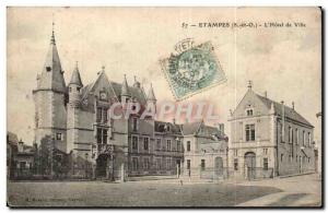 Old Postcard Etampes Town Hall