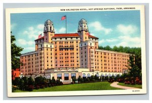 Vintage 1940's Advertising Postcard New Arlington Hotel Hot Springs Arkansas