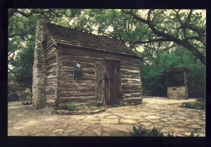 Austin, Texas/TX Postcard, Old Swedish Log Cabin, Zilker Park