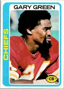 1978 Topps Football Card Gary Green Kansas City Chiefs sk7164
