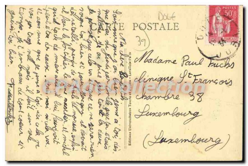 Old Postcard Dole free school Our Lady of Mount Roland Rue Du College From th...