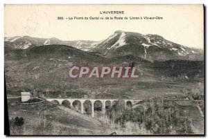 Old Postcard L & # 39Auvergne The Lead From Cantal Seen From The Road From A ...