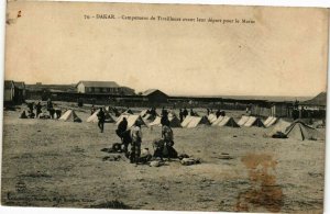 CPA AK Senegal-Dakar-Campement de Tirailleurs avant leur départ (235633)