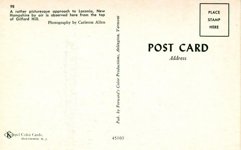 NH - Laconia. View from Gilford Hill