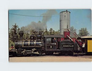 M-122485 Train crew waiting at water tower Edaville Railroad South Carver MA