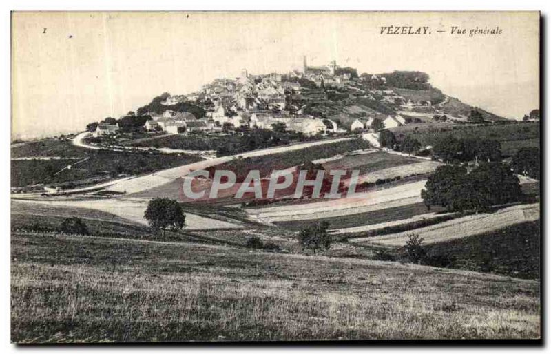 Postcard Old Vezelay Vue Generale