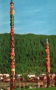 Vintage Postcard Sun And Sea Lion Prince Totems Wrangell Alaska C.P. Johnston