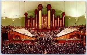 M-42673 Interior of Mormon Tabernacle Temple Square Salt Lake City Utah USA