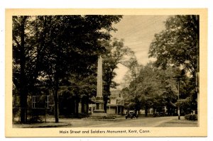 CT - Kent. Main Street & Soldiers' Monument