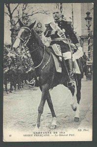 Ca 1914 PPC* WW1 France General Pau On Horseback Mint