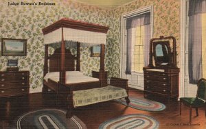 Judge Rowan's Bedroom Furniture & Paintings Bardstown Kentucky Vintage Postcard