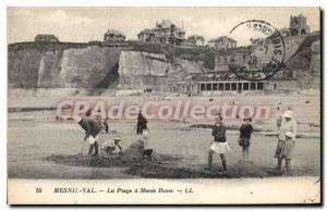 Postcard Old Mesnil Val Plage La Maree Basse