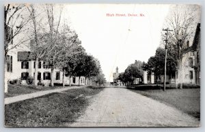 Dover Maine~View Of Homes On High Street~B&W Photo~PM 1911~Vintage Postcard