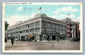 DANBURY CT PERSHING BUILDING 1928 ANTIQUE POSTCARD