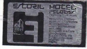 BRASIL PELOTAS ESTORIL HOTEL VINTAGE LUGGAGE LABEL