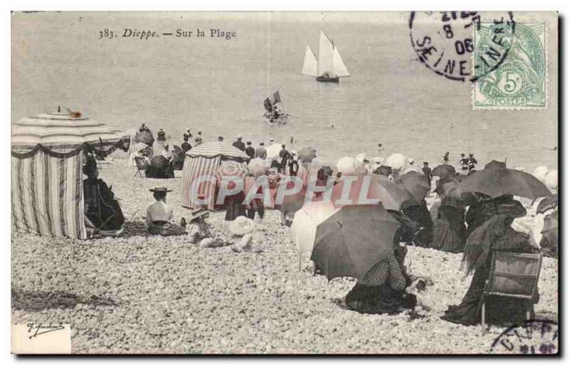 Dieppe - Paris Plage On the Beach - Old Postcard