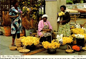 South Carolina Charleston Flower Women Outside The Post Office