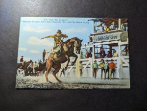 Mint USA Postcard Ride Em Cowboy Cheyenne Frontier Days WY Wyoming