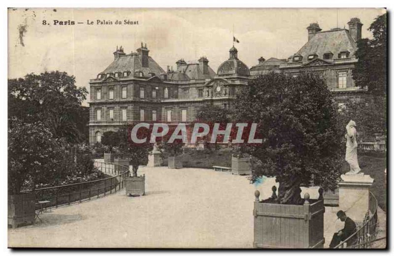 Paris - 8 - The Palace of the Senate - Old Postcard