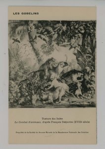 France - Paris. Les Gobelins Tapestry Factory, Tenure of Indes, Animal Fight