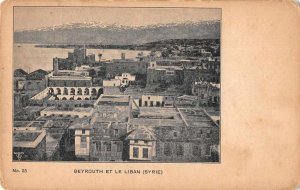 Beyrouth Lebanon Le Liban Syrie Birds Eye View Vintage Postcard AA1342