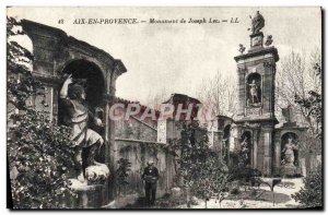 Old Postcard Aix En Provence Monument Joseph Lec