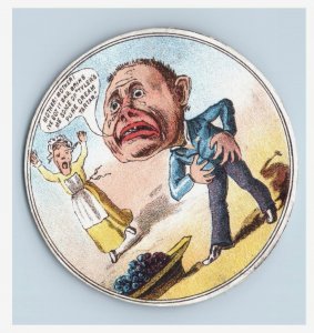 1880s Tyler's Pure Cream Tartar San Francisco CA Big Head Man Comical F124