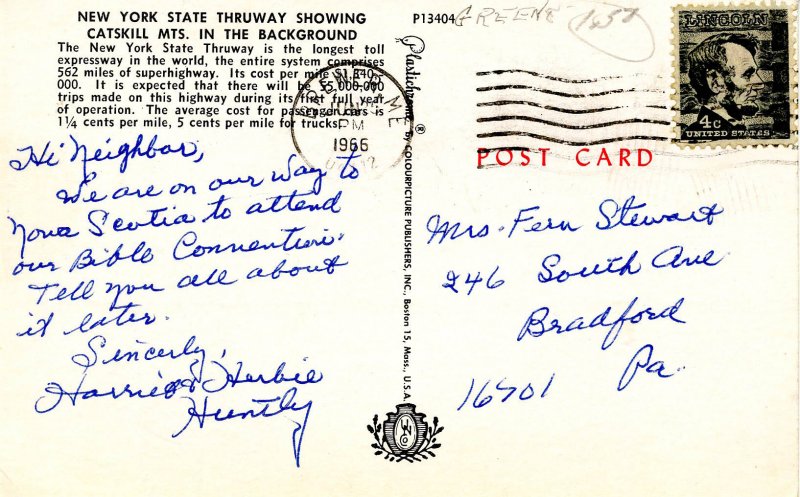 NY - Catskills. New York Thruway