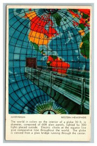 Vintage Mid Century Postcard Mapparium Mary Baker Eddy Library UNPOSTED