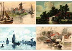 NETHERLANDS HOLLAND LITHO LITHOGRAPHY 21 CPA Pre-1920