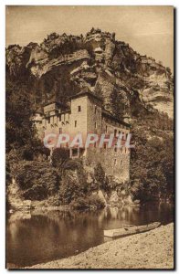Old Postcard Tarn gorges Chateau de la Caze (XV s)