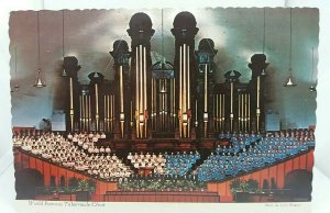 Vintage Postcard World Famous Tabernacle Choir And Organ Salt Lake City Utah USA