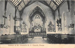 br105244 interior of st vincents church poona india