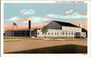 De Ridder Louisiana~USO Club~Military~Vintage Postcard WWII KM3