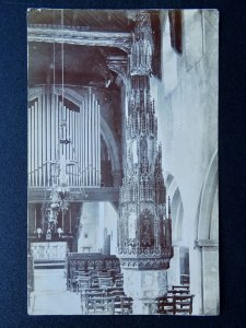 Suffolk UFFORD St Mary of the Assumption Church FONT c1908 RP Postcard H. Welton