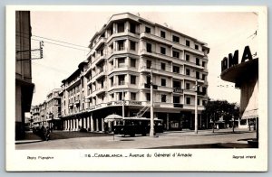 Casablanca  Morocco  General D'Amade Avenue    Postcard