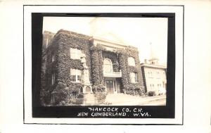 c16/ New Cumberland West Virginia RPPC Postcard c50 Hancock County Court House