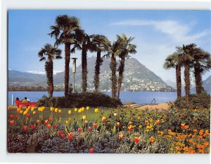 Postcard Quai, Lago di Lugano and Monte Brè, Paradiso, Lugano, Switzerland