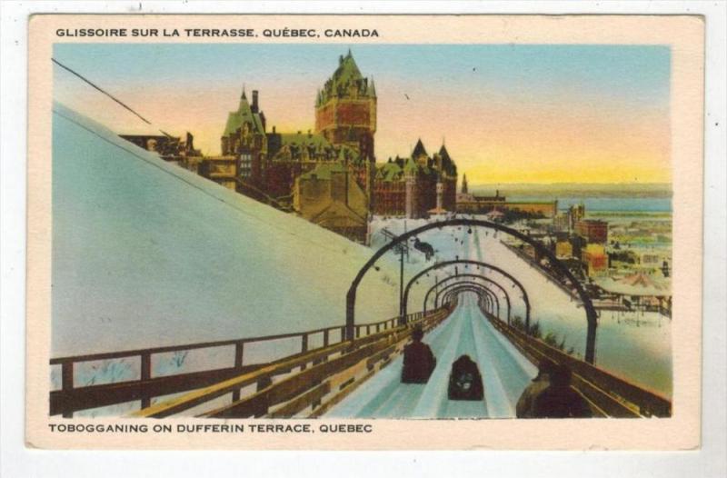 Quebec Tobogganing on Dufferin Terrace