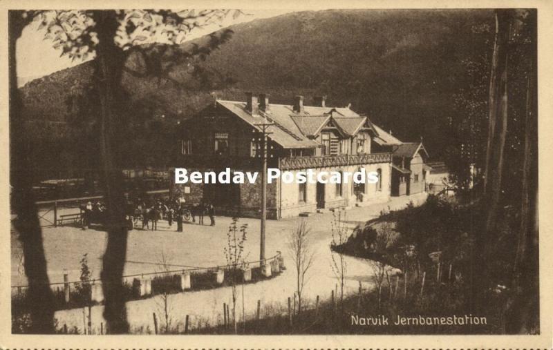 norway norge, NARVIK, Jernbanestation, Railway Station (1920s)