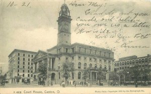 Canton Ohio Court House Rotograph undivided 1907 Postcard 10330