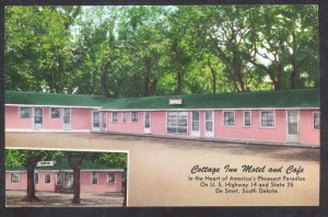 DE SMET SOUTH DAKOTA COTTAGE INN MOTEL RESTAURANT DESMET SD VINTAGE POSTCARD