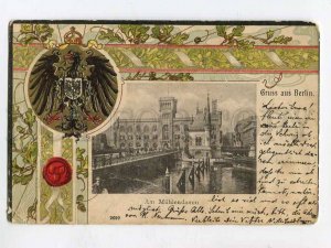 3074815 GERMANY Eagle & Gruss aus Berlin Vintage embossed PC