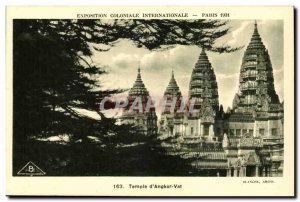 Colonial Exhibition International-Paris-1931- Temple & # 39Ankor Wat -Carte O...