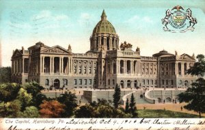 Vintage Postcard 1906 State Capitol Building Harrisburg Pennsylvania Structure