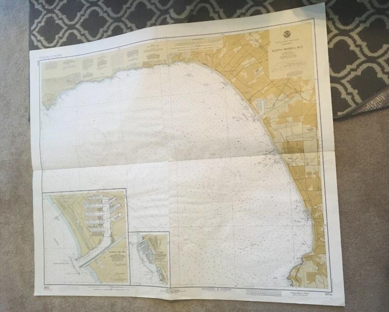 Vintage Nautical Map Chart: 18744 Santa Monica Bay 22nd Ed. May 6, 1978