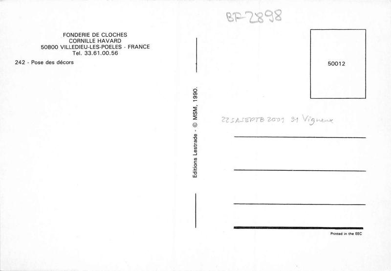 BF2898 fonderie des cloches  villedieu les poeles bell  france