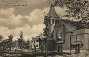 Chelmsford Massachusetts MA Central Congregational Church c1910 Postcard