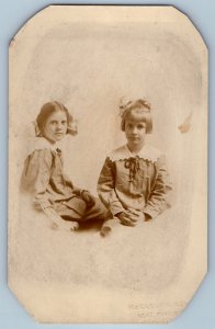 c1910's Girls Mc Garry's Studio Ashville North Carolina NC RPPC Photo Postcard