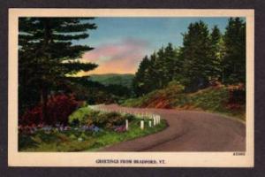 VT-Greetings From BRADFORD VERMONT POSTCARD POST CARD